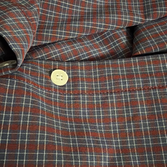 Mizzen+Main Gingham Leeward Collection Trim Fit Mens Long Sleeve Shirt Large - Picture 7 of 8